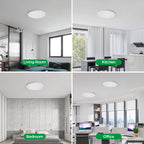 TALOYA 18 Inch Flush Mount Led Ceiling Light Fixture 5 Color Temperature Settings Round Surface Mounted Fixture Dimmable Ultra Slim Ceiling Lamp for Living Room