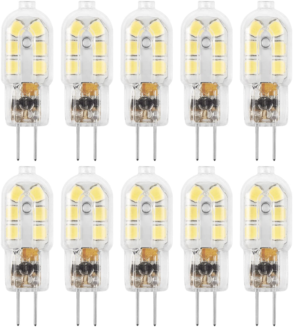 Amazing power G4 LED Bulb, 12V Bi Pin 20W Halogen Bulb Replacement, NOT Dimmable, Warm White 3000K, 10-Pack
