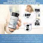 Real Science Tremor Miracle Capsules – Tremor Relief Supplement and Hand Tremor Aids for Adults – with TremorStop Blend, GABA, and Vitamins for Neurotransmission Support – Made in USA, 60 Caps