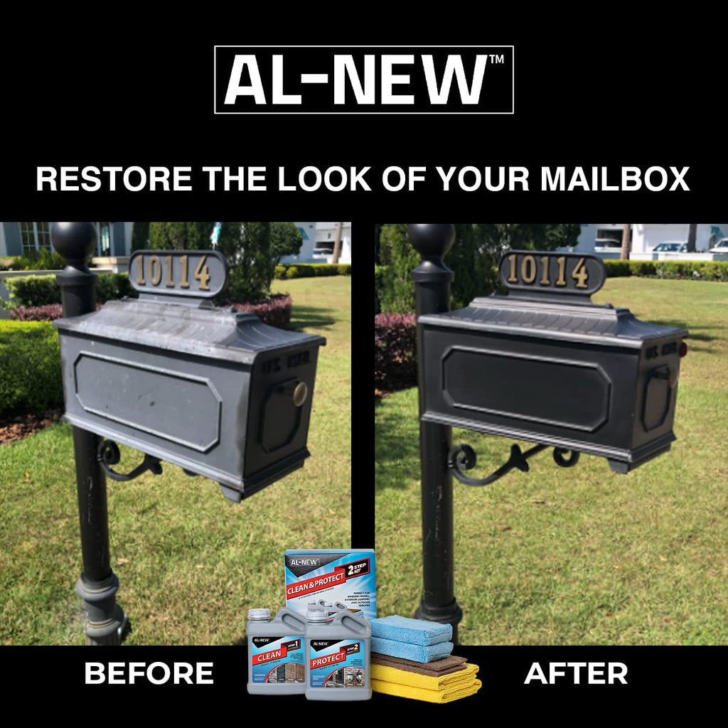 AL-NEW 2 Step Clean & Protect Kit | Clean, Restore, & Protect Your Outdoor Patio Furniture, Garage Doors, Exterior Lights, Window Frames, and More (16 Ounce Kit)