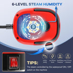 2500W High Temperature Pressurized Steam Cleaner Hand-held Portable Steam Cleaning Machine 1000ml Tank for Kitchen Toilet Car Seat (Red, 110V)