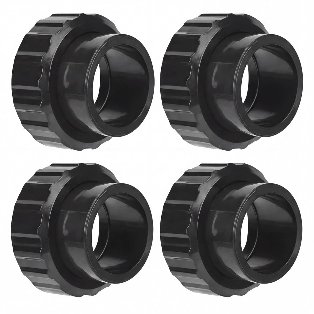 Joyfolk 4 Pcs SP1500UNPAK2C Union Connection Kit, 1-1/2-inch Socket by 2-inch Slip Flush Union Connectors Pak Replacement, Compatible with Hayward Pumps/filters and Chlorine Feeders
