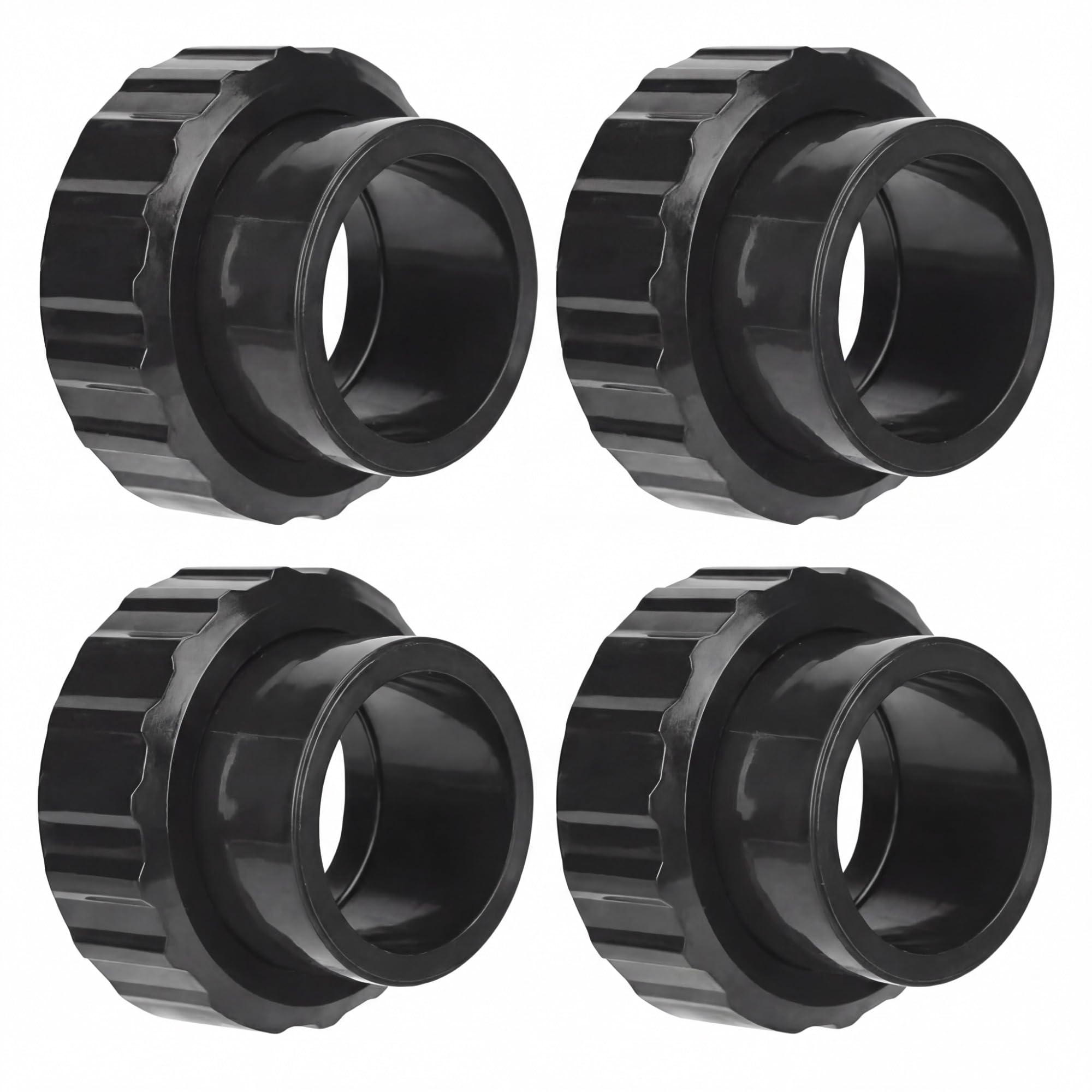 Joyfolk 4 Pcs SP1500UNPAK2C Union Connection Kit, 1-1/2-inch Socket by 2-inch Slip Flush Union Connectors Pak Replacement, Compatible with Hayward Pumps/filters and Chlorine Feeders
