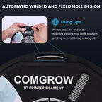 Comgrow PLA 3D Printer Filament, 3D Printer PLA Filament 1.75mm, Dimensional Accuracy +/- 0.02 mm, 2 Rolls of 1KG Spool PLA Grey