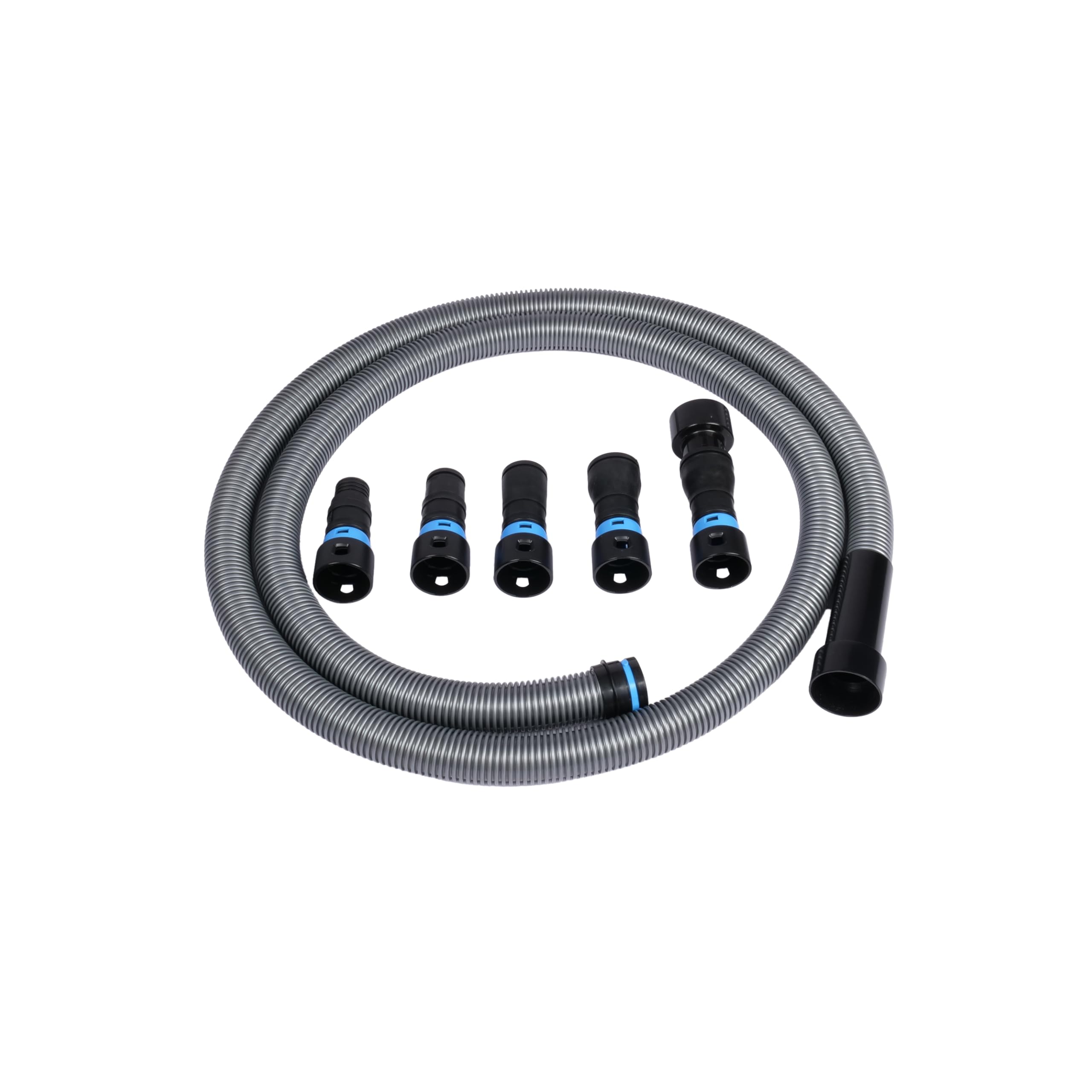 Cen-Tec Systems 94698 Quick Click 10 Ft. Hose for Home and Shop Vacuums with Expanded Multi-Brand Power Tool Adapter Set for Dust Collection