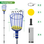 RAIN SPIRIT Fruit Picker Pole tool with Basket, 6FT Telescoping extension fruit picking rod for Apples Mango Orange Pear Tree Picker, nut picking with Adjustable stainless steel rod