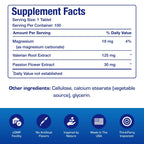 Valerian Root for Sleep and Relaxation - Gentle Magnesium Supplement for Sleep and Mood Support with Passion Flower and Valerian Root Extract - Vegan Non-GMO & Made in the USA - 100 Servings