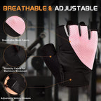 Sunnex Gym Gloves - Fingerless, Breathable Workout Gloves for Weightlifting, Sports Training