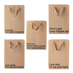 MilkToast Brands Funny Gift Bag Set of 5, Gift Bags With Handles 11 x 8 x 4