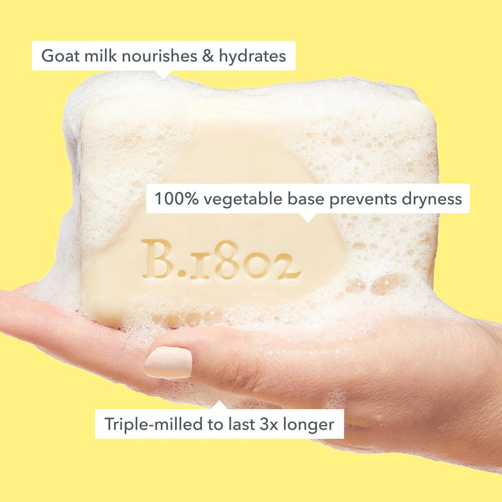 Beekman 1802 Goat Milk Soap Bar with Botanical Oils & Shea Butter - 9 oz - Gently Moisturizes, Exfoliates, and Nourishes for Soft, Healthy Skin - Cruelty-Free