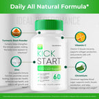Kick Start Capsules, Kick Start Balanced Sugar Supplement Pills, KickStart Glyco Optimizer, Premium Formula for Healthy Circulation & Stable Levels, KickStart All Natural Health Reviews (5 Pack)