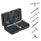 VMAN Ratchet Screwdriver Set, 100 in 1 magnetic Screwdriver sets, S2 Steel Bits, DIY Combination Flexible Shaft, Suitable for Furniture Assembly, Precision Electrical Appliance Repair, Bicycle Tools