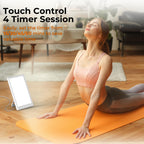 Light Lamp, Portable Full Spectrum LED Light Sunlight Personal Daylight with 3 Adjustable Color＆Stepless Brightness Levels, Timer＆Memory Function for Home Office Winter