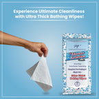 Premium Formulations Shower Solutions - Adult Bathing Wipes, Extra Large and Extra Thick (40 wipes (4 Pack))