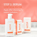 Native Moisturizing Facial Serum Contains Naturally Derived Ingredients | Hydrating Serum with Coconut and Vitamin B3, Revitalize and Repair Your Skin, Fragrance-Free, 30ml, 1 fl oz
