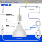 Barrina Hanging Grow Light Bulbs for Indoor Plant, 25W Full Spectrum, Timer