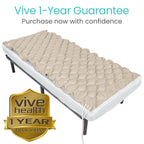 Vive Alternating Air Pressure Mattress Pad Replacement - The Original Bed Sore Prevention Solution - Hospital & Home Mattress Topper - Includes Waterproof Inflatable Ulcer Cushion Pad, Heat Resistant
