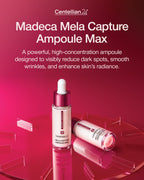 CENTELLIAN 24 Expert Madeca Mela Capture Ampoule Max (Madeca Mela 0.5fl oz) High Concentration Serum for Melanin Reduction, Wrinkle & Enhanced Skin Elasticity - TECA Centella Asiatica Extract