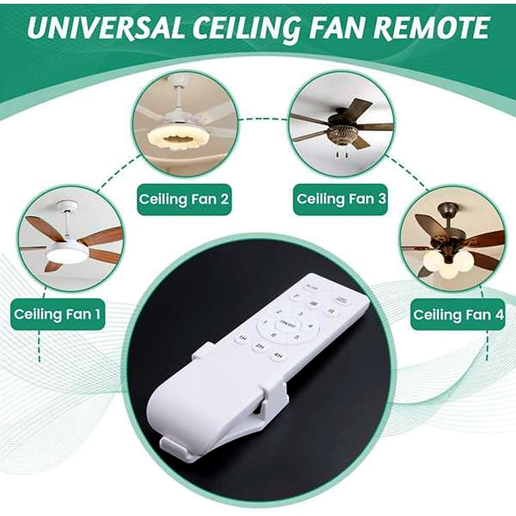 uaelua Universal Ceiling Fan Remote Control Kit Replacement, 6-Speed & Timing, Remote Replacement for 24V DC Ceiling Fan Light