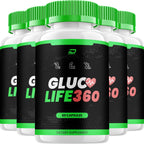 Gluco Life 360 Capsules – GlucoLife 360 Natural Blend Daily Health Supplement (5 Pack - 300 Capsules)