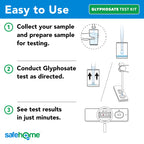 Safe Home DIY Glyphosate Test Kit - Detect Toxic Herbicide in Water, Soil, Fruits, Vegetables, and More - 5 Minute Test to 200 PPB - (1 Pack)