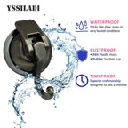 YSSILADI Heavy Duty Vacuum Suction Shower Hooks - Glass Suction Cup Bathroom Robe Hooks, Reusable, No Hole Punched - Bronze, 4 Pack