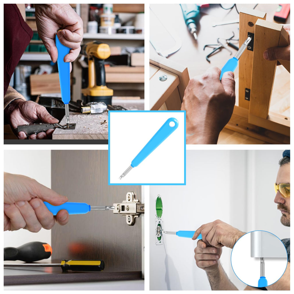Ring Doorbell Screws Replacement, Blue Double-Ended T6 T15 Screwdriver with 20Pcs/5Set Security Screws - Battery Change & WiFi Setup for Video Doorbell Camera Replacement Kits