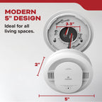 Kidde Smoke Detector, Hardwired with AA Battery Backup, Interconnectable, LED Warning Lights, 85 dB Alarm, 5-inches, 20SAR, 1 Pack