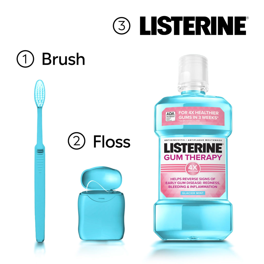 Listerine Gum Therapy Antiplaque & Anti-Gingivitis Mouthwash, ADA ...