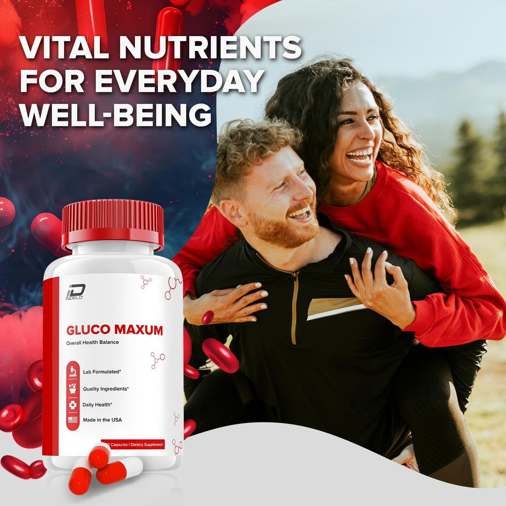 Gluco Maxum Capsules - Gluco Max Advanced Supplement, All Natural Formula to Maintain Healthy Levels, Maximum Strength Formula, GlycoMaxum Capsule Reviews (3 Pack - 180 Capsules)