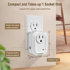 SURAIELEC Wireless Wall Switch Remote Control Outlet, No Wiring Needed, 100ft RF Range, Pre-Programmed, Expandable Remote Light Switch Kit for Plug in Pendant Light, Lamp, Small Electrical Appliance