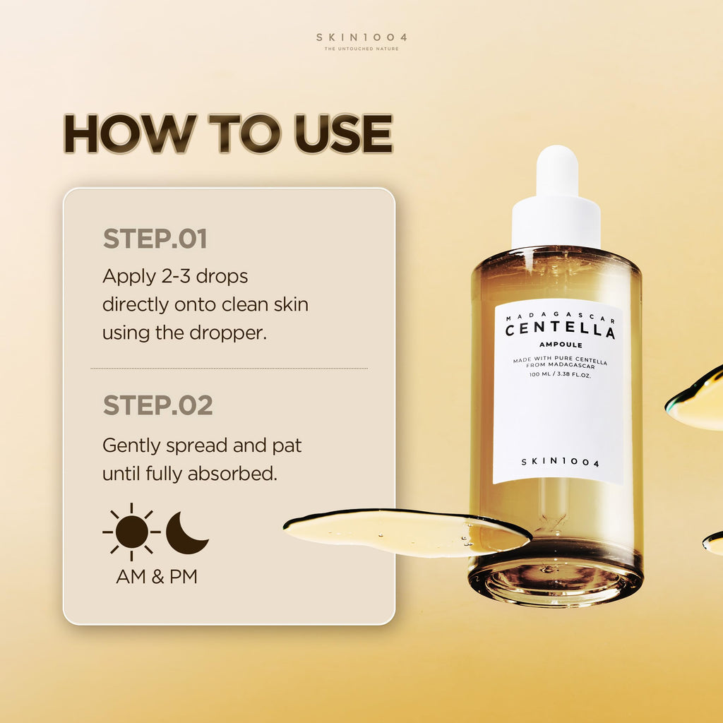 SKIN1004 [Hudson's Pick] Centella Ampoule, Korean Face Serum, 3.38 fl.oz