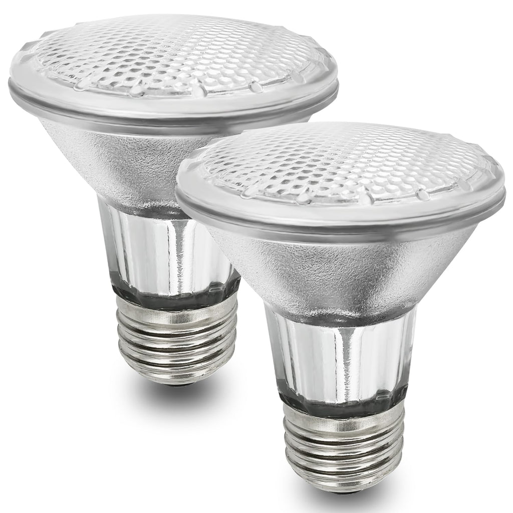 BOGAO Par20 Bulbs, 2 Pcs 120V 50W Par20 Light Bulbs, E26 Medium Base Long Lasting Life High Output Reflector Flood Lights Replacement Range Hood Light - Warm Light