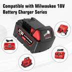 4 Pack 8.0Ah Extended Runtime Battery Replacement for Milwaukee 18V Battery