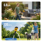 Brushless Stick Water Transfer Pump Compatible with Dewalt 20V Battery(Tool Only), 720GPH Cordless Water Pump Submersible Sump Pump Utility Pump for Pool Garden Pond