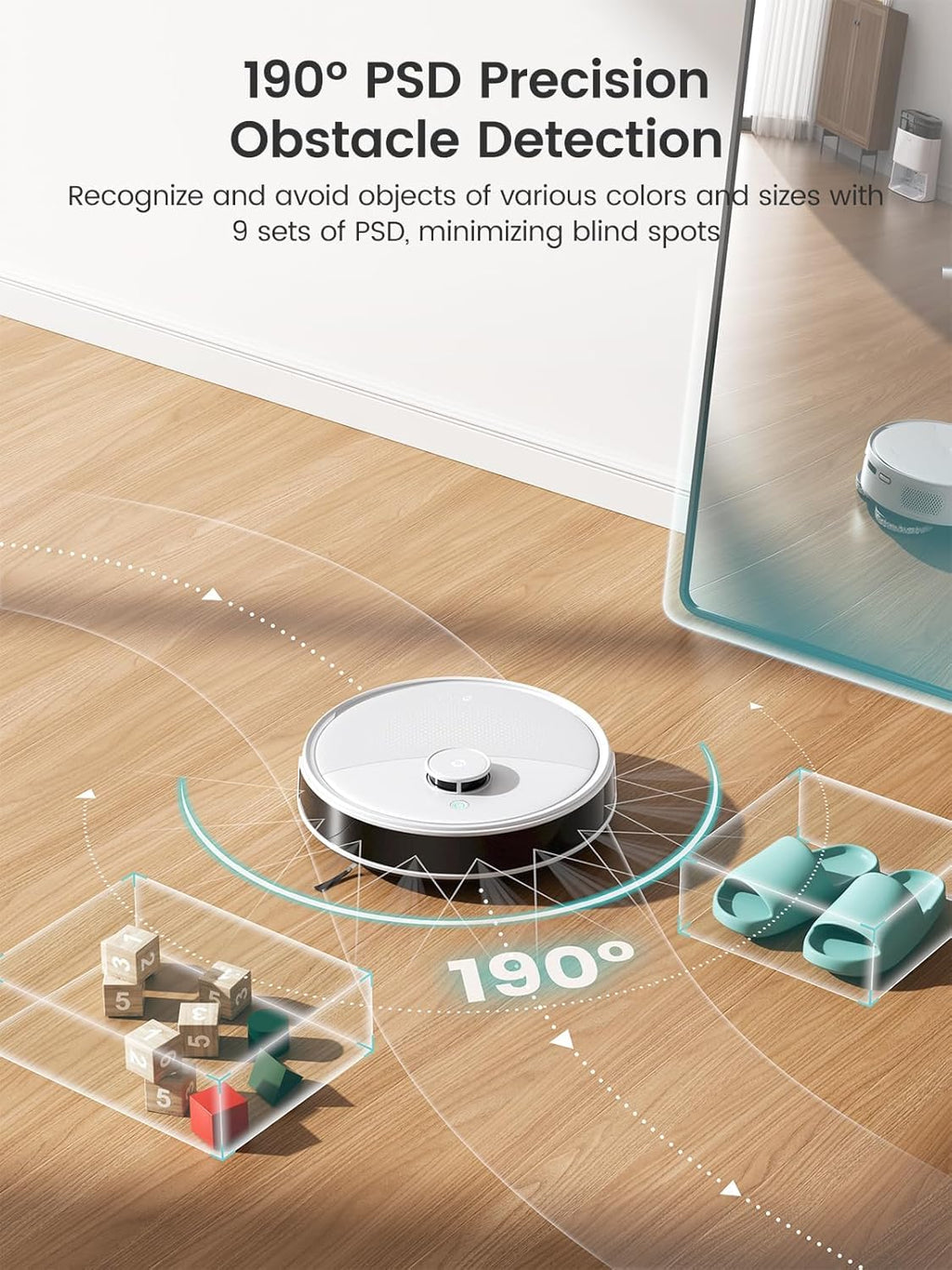Lefant Robot Vacuum and Mop, 12000Pa Suction, 90-Day Self-Emptying, Obstacle Avoidance, Auto Mop Washing&Drying, All-in-One for Pet Hair Carpet, 5G WiFi Alexa/APP/iWatch Control, M3