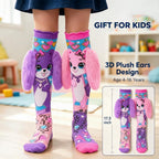 MITUN SEMI Crazy Socks for Kids Girls 3D Silly Wacky Funny Socks Knee High