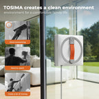 Tosima WA9C Pro Window Cleaning Robot with 4-Nozzle Dual Spray, AI Path Planning & Triple Safety System, 6 Cleaning Modes Remote Control Smart Window Robot