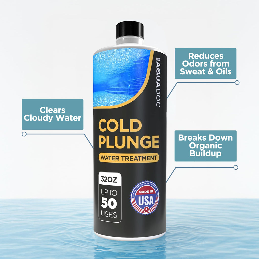 AquaDoc Cold Plunge Water Treatment - Ice Bath Cleaner and Water Stabilizer - Cold Plunge Weekly Treatment for Fresh Water - Made in USA - 32oz