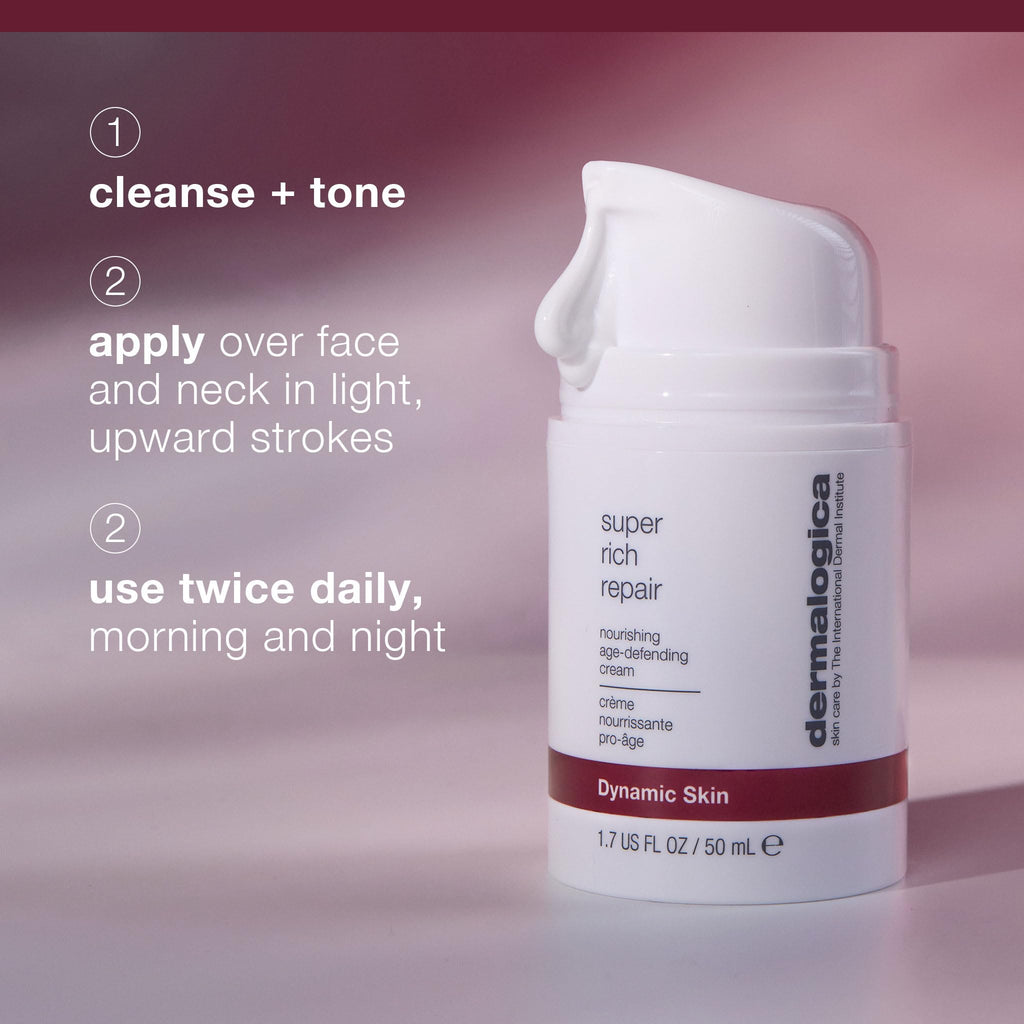 Dermalogica Super Rich Repair Anti-Aging Super-Concentrated Face Moisturizer - Help Replenish Skin's Natural Moisture Levels, 1.7 fl oz