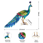chisheen Metal Peacock Statue Garden Decor Yard Art Outdoor Gift for Women