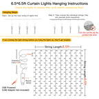 suddus Curtain Lights for Bedroom, 200 Led Hanging String Light Outdoor, Fairy Curtain Lights Indoor for Christmas, Dorm, Wall, Backdrop, Window, Wedding, Party, Birthday Decor, Warm White
