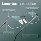 NOVIVON 2.75 Metal Reading Glasses Men - Durable Readers with Blue Light Filtering - Clear Vision