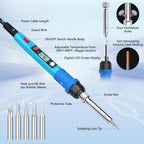 Soldering Iron Kit, 80W 110V Upgraded Digital Electric Soldering Kit with LCD Display, 39-in-1 Adjustable Temperature Welding Tool for DIY Appliance