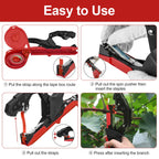 RUKHOOL Upgraded Plant Tying Machine Gun to Tie Up Vine Tomatoes and Grapes Quickly Garden Tape Tool for Gardeners Farmers with SK5 Blade Replacement Garden Tapes and Staples