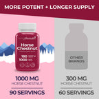 LongLifeNutri Horse Chestnut Extract 500mg - 180 Vegetarian Capsules, Organic Supplement for Daily Wellness & Circulation, 3-Month Supply, GMP Certified, Made in USA