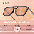 Goiteia FL 41 Migraine Glasses,Light Sensitivity Glasses for Fluorescent LED Glare,Photophobia,Computer Screen Glare,Spring Hinges for Better Comfort