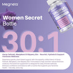 MEGNETA Vaginal Moisturizer, Kacip Fatimah 1,000mg & Manjakni 200mg for Female Health, Slippery Elm for Women, Vegan, 120 Capsules