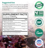 Organic Irish Sea Moss Capsules - Organic Sea Moss Capsules with Bladderwrack Burdock Root and Black Pepper Extract for Enhanced Absorption - Vegan Non-GMO & Made in The USA (2 Month Supply)