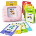 Lapare Spanish and English Bilingual Audible Flash Cards Toy with Music for Toddlers 1 2 3 4 5, Learn Spanish and English for Kids, Niñas, Niños, Bebes